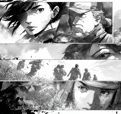 奇幻题材漫画封面，少年与龙